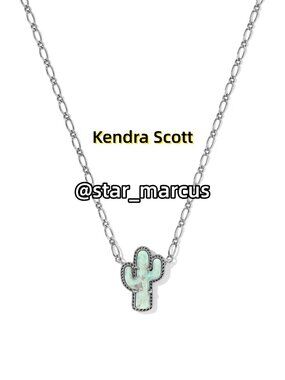 Kendra Scott x Tiny Cactus Vintage Silver Short Pendant Necklace